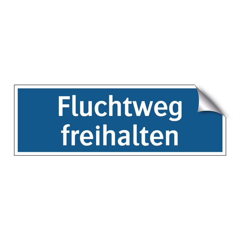 Fluchtweg freihalten