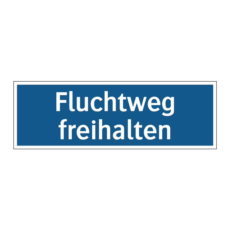 Fluchtweg freihalten
