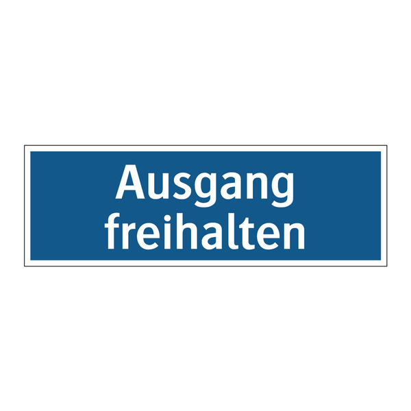 Ausgang freihalten