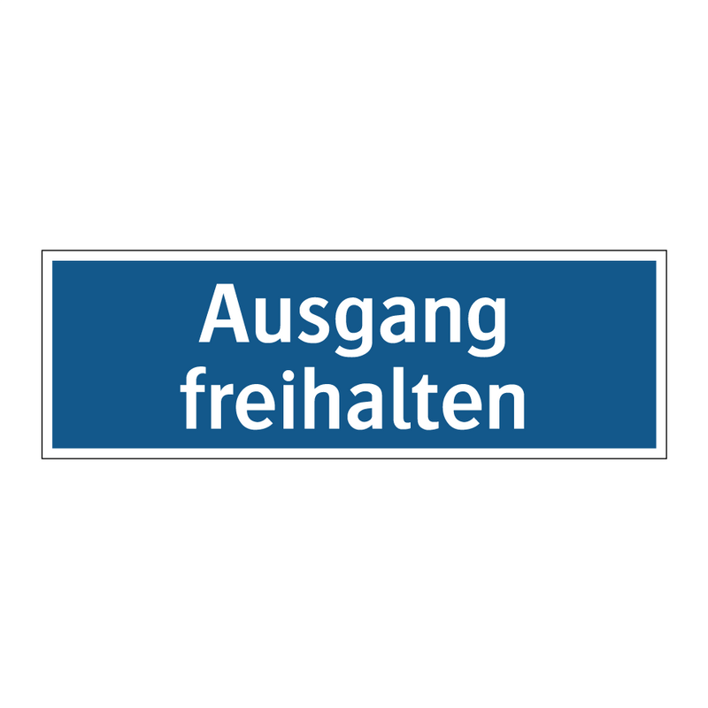 Ausgang freihalten