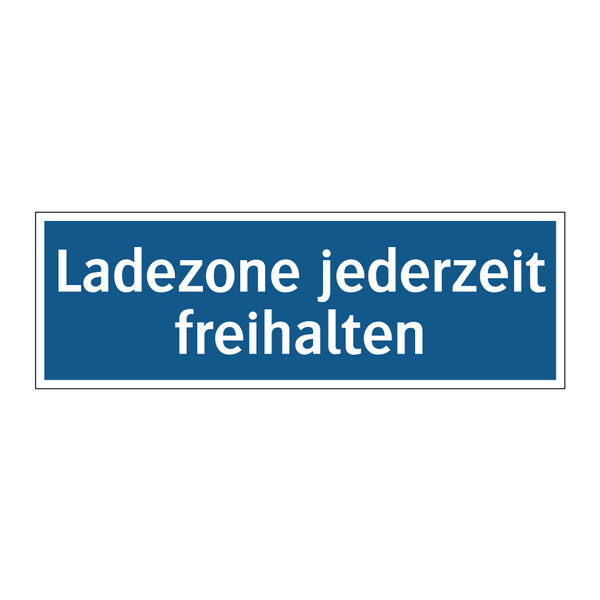 Ladezone jederzeit freihalten