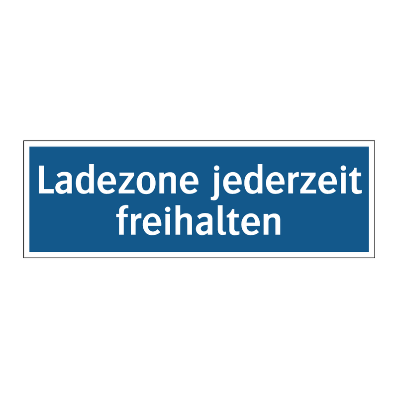 Ladezone jederzeit freihalten