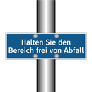 Halten Sie den Bereich frei von Abfall