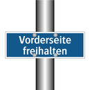 Vorderseite freihalten