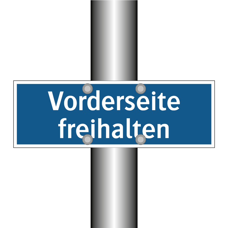 Vorderseite freihalten