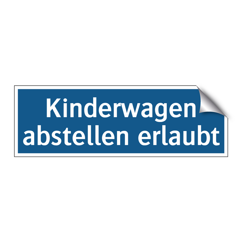 Kinderwagen abstellen erlaubt