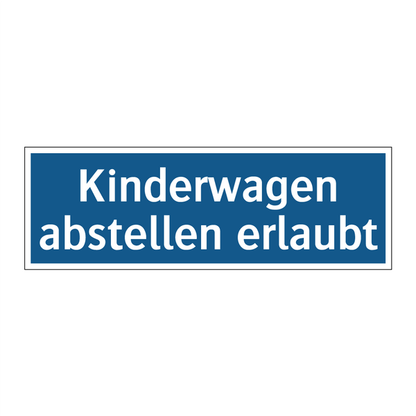 Kinderwagen abstellen erlaubt