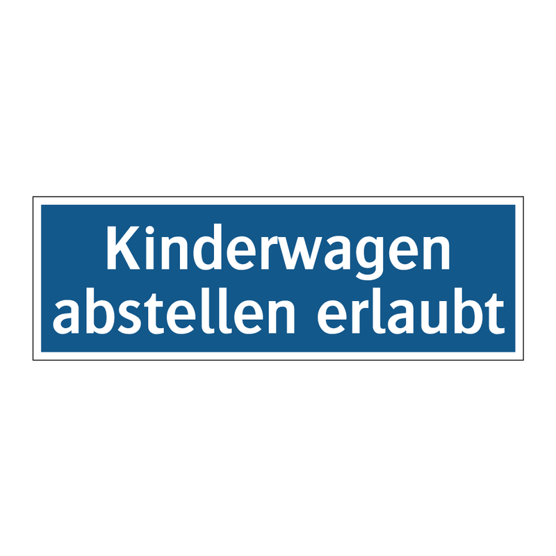 Kinderwagen abstellen erlaubt