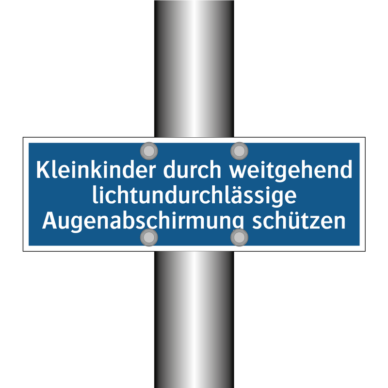 Kleinkinder durch weitgehend lichtundurchlässige Augenabschirmung schützen