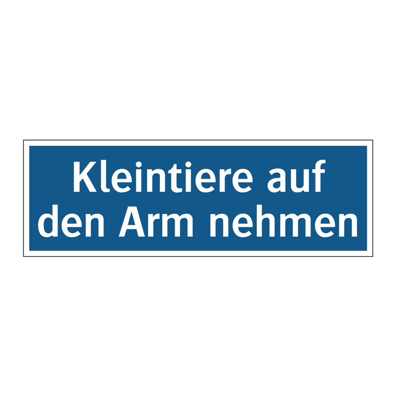 Kleintiere auf den Arm nehmen