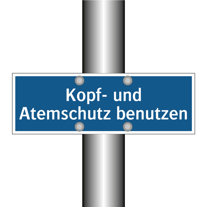 Kopf- und Atemschutz benutzen
