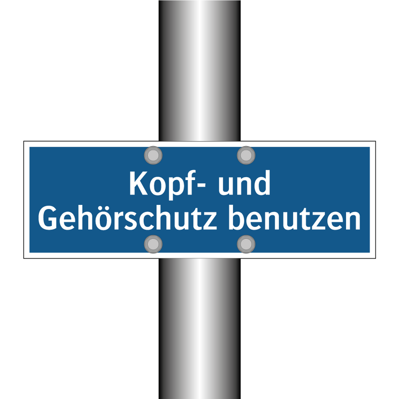 Kopf- und Gehörschutz benutzen