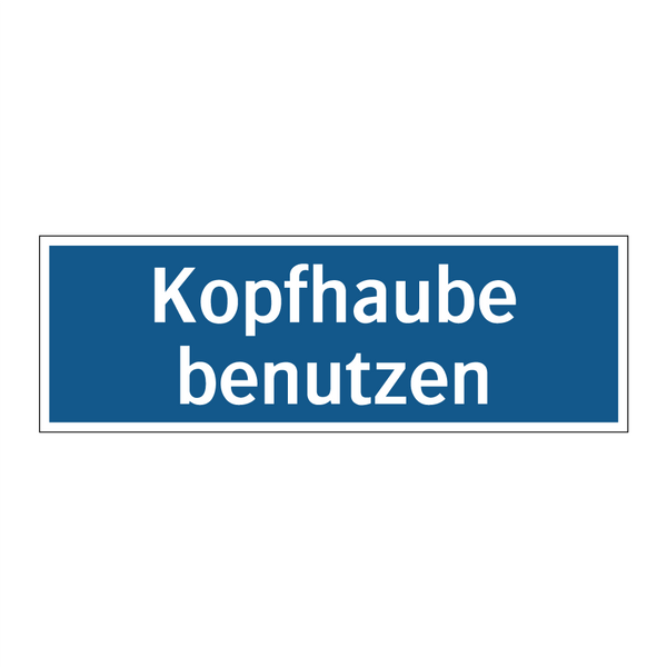 Kopfhaube benutzen