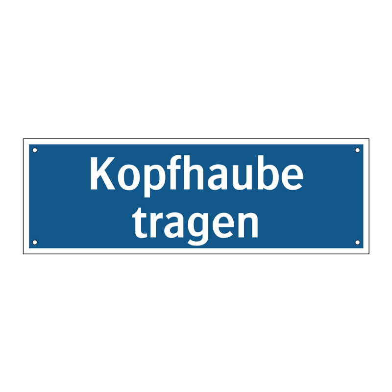 Kopfhaube tragen