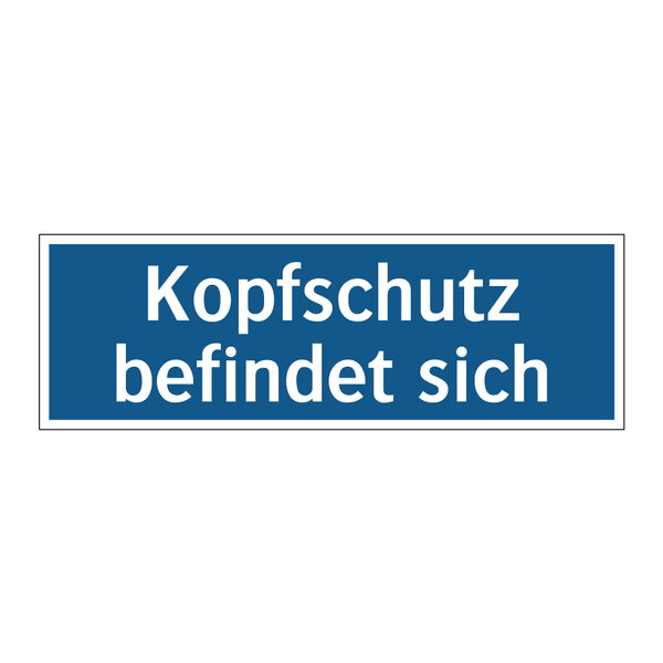 Kopfschutz befindet sich