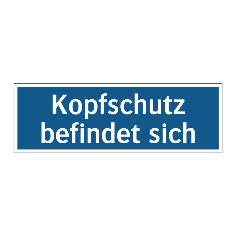 Kopfschutz befindet sich