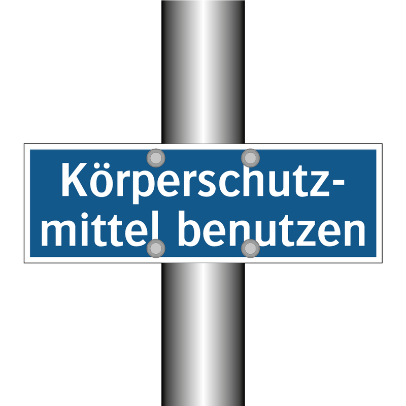 Körperschutz- mittel benutzen