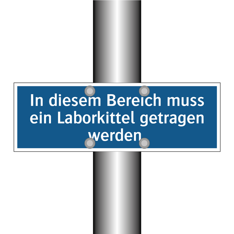In diesem Bereich muss ein Laborkittel getragen werden.