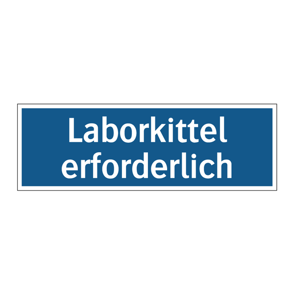 Laborkittel erforderlich