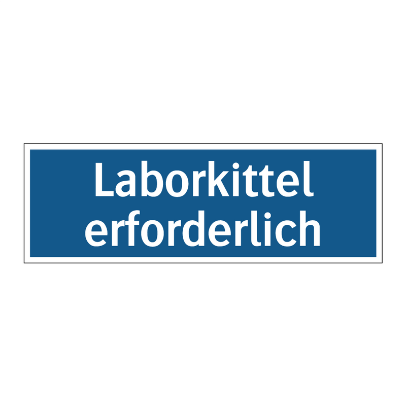 Laborkittel erforderlich