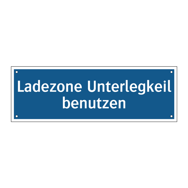 Ladezone Unterlegkeil benutzen