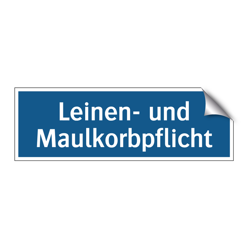 Leinen- und Maulkorbpflicht