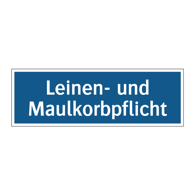 Leinen- und Maulkorbpflicht