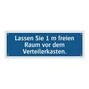 Lassen Sie 1 m freien Raum vor dem Verteilerkasten.
