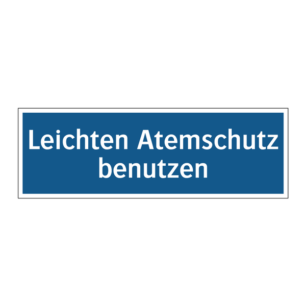 Leichten Atemschutz benutzen