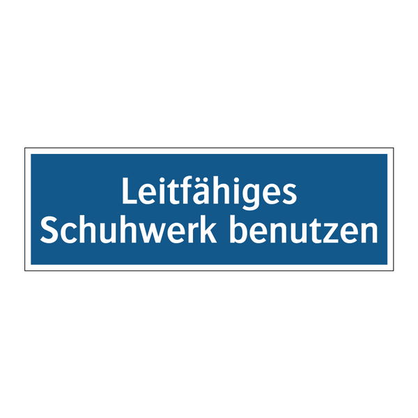 Leitfähiges Schuhwerk benutzen