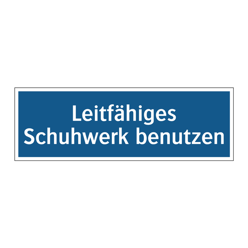 Leitfähiges Schuhwerk benutzen