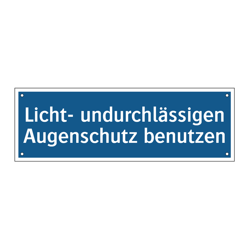 Licht- undurchlässigen Augenschutz benutzen