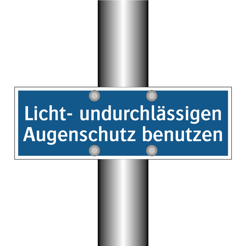 Licht- undurchlässigen Augenschutz benutzen