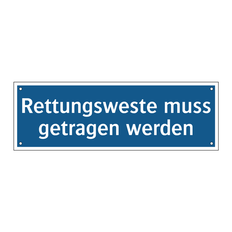 Rettungsweste muss getragen werden