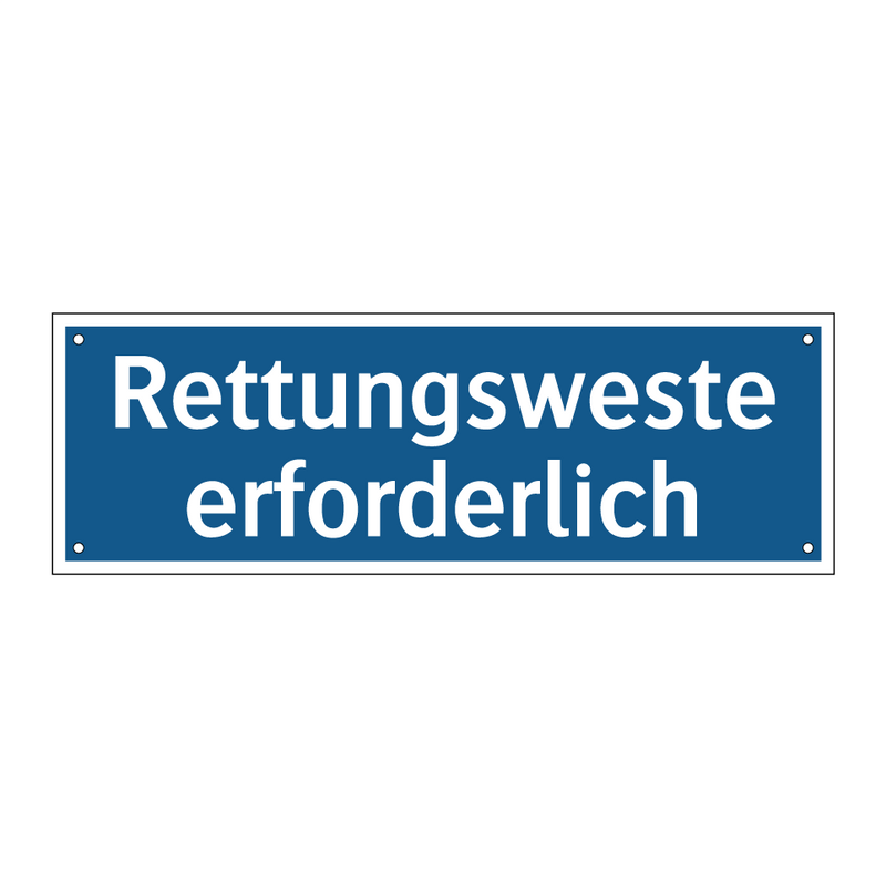 Rettungsweste erforderlich