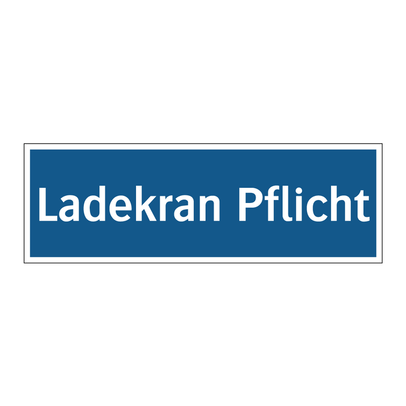 Ladekran Pflicht