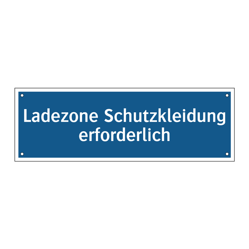 Ladezone Schutzkleidung erforderlich