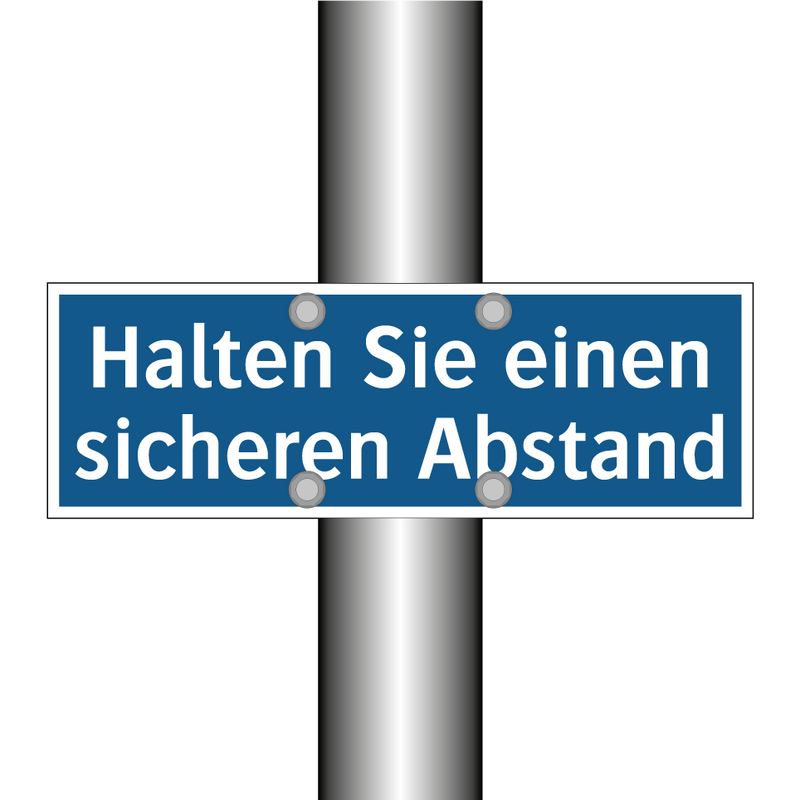 Halten Sie einen sicheren Abstand