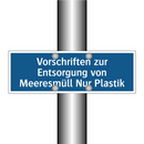Vorschriften zur Entsorgung von Meeresmüll Nur Plastik