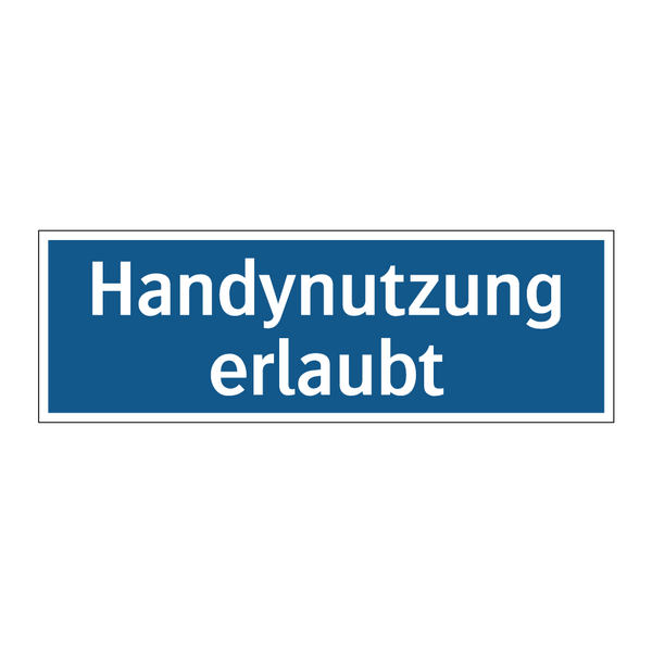 Handynutzung erlaubt