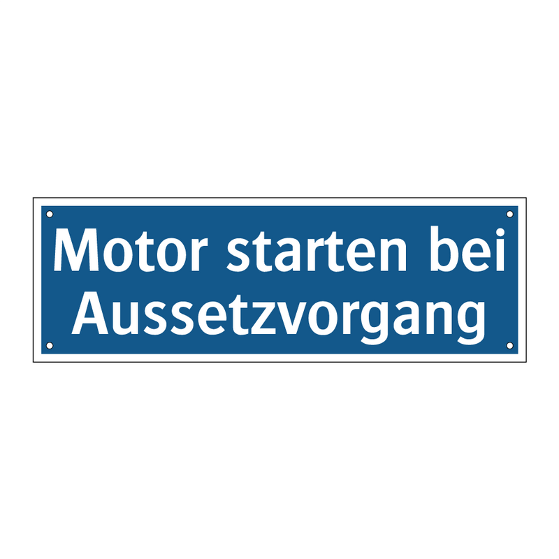 Motor starten bei Aussetzvorgang