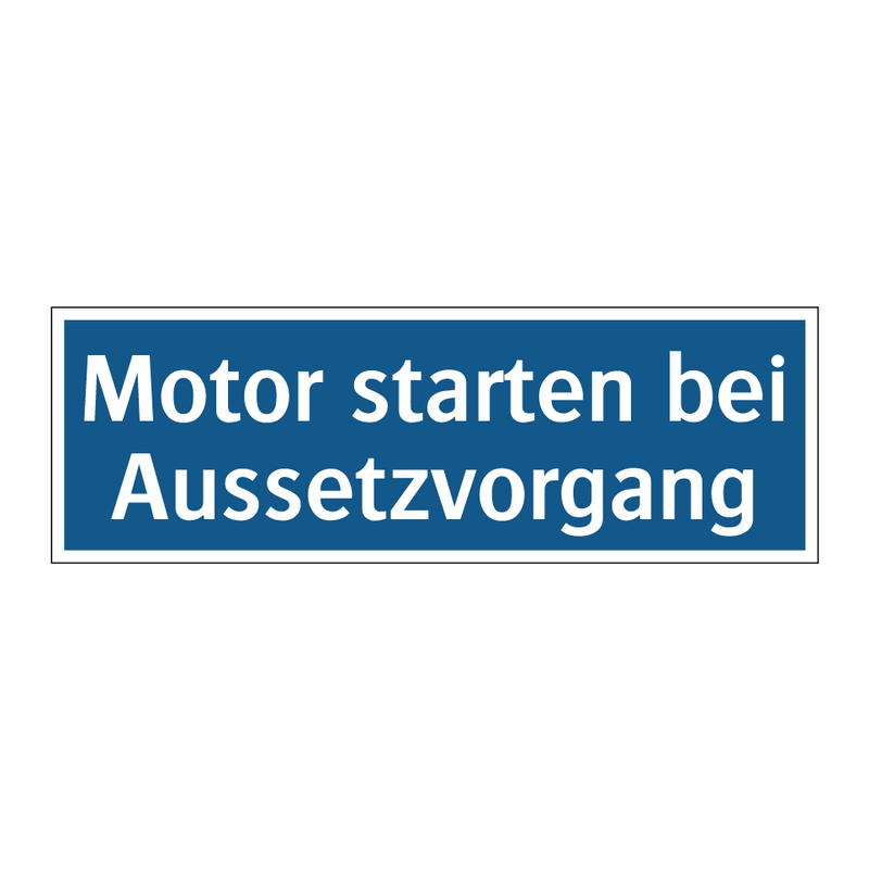 Motor starten bei Aussetzvorgang