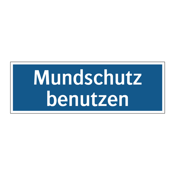 Mundschutz benutzen
