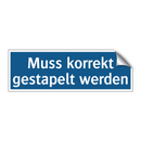 Muss korrekt gestapelt werden