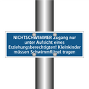 NICHTSCHWIMMER Zugang nur unter Aufsicht eines Erziehungsberechtigten! Kleinkinder müssen Schwimmflügel tragen