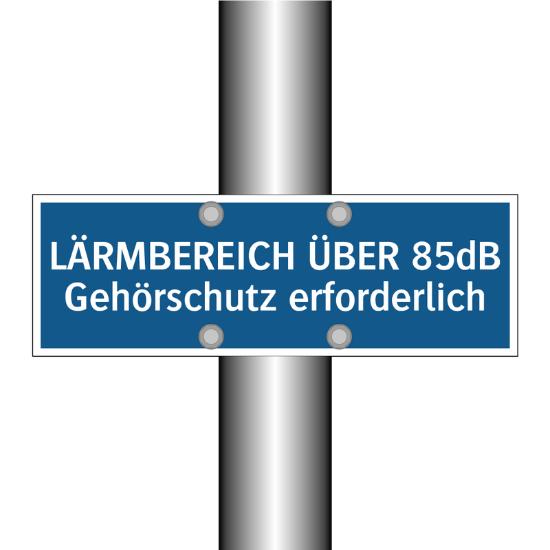 LÄRMBEREICH ÜBER 85dB Gehörschutz erforderlich