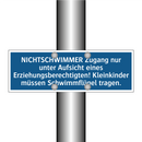 NICHTSCHWIMMER Zugang nur unter Aufsicht eines Erziehungsberechtigten! Kleinkinder müssen Schwimmflügel tragen.