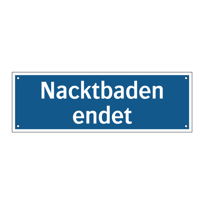 Nacktbaden endet