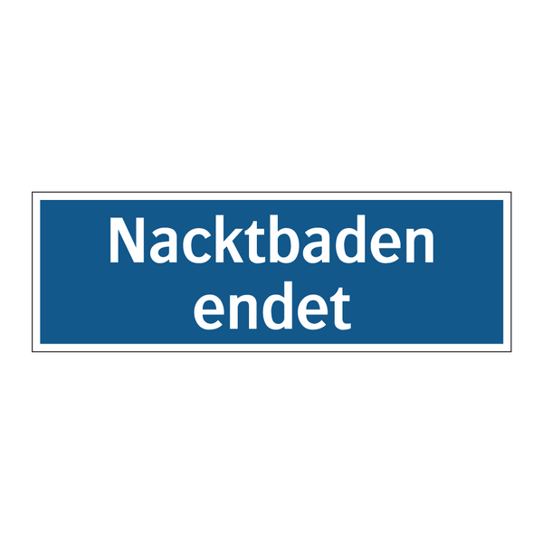 Nacktbaden endet