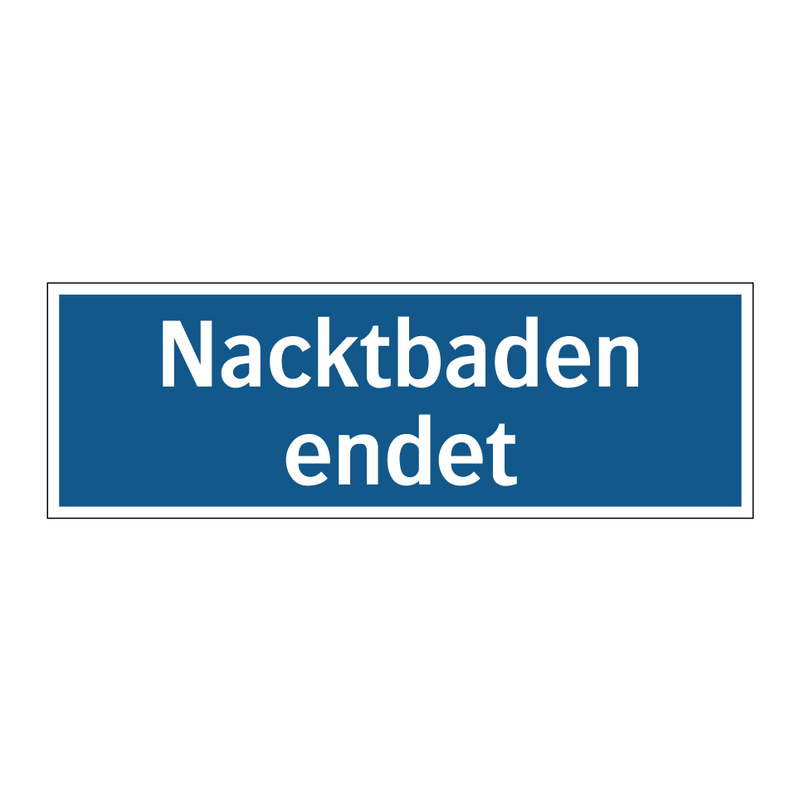 Nacktbaden endet